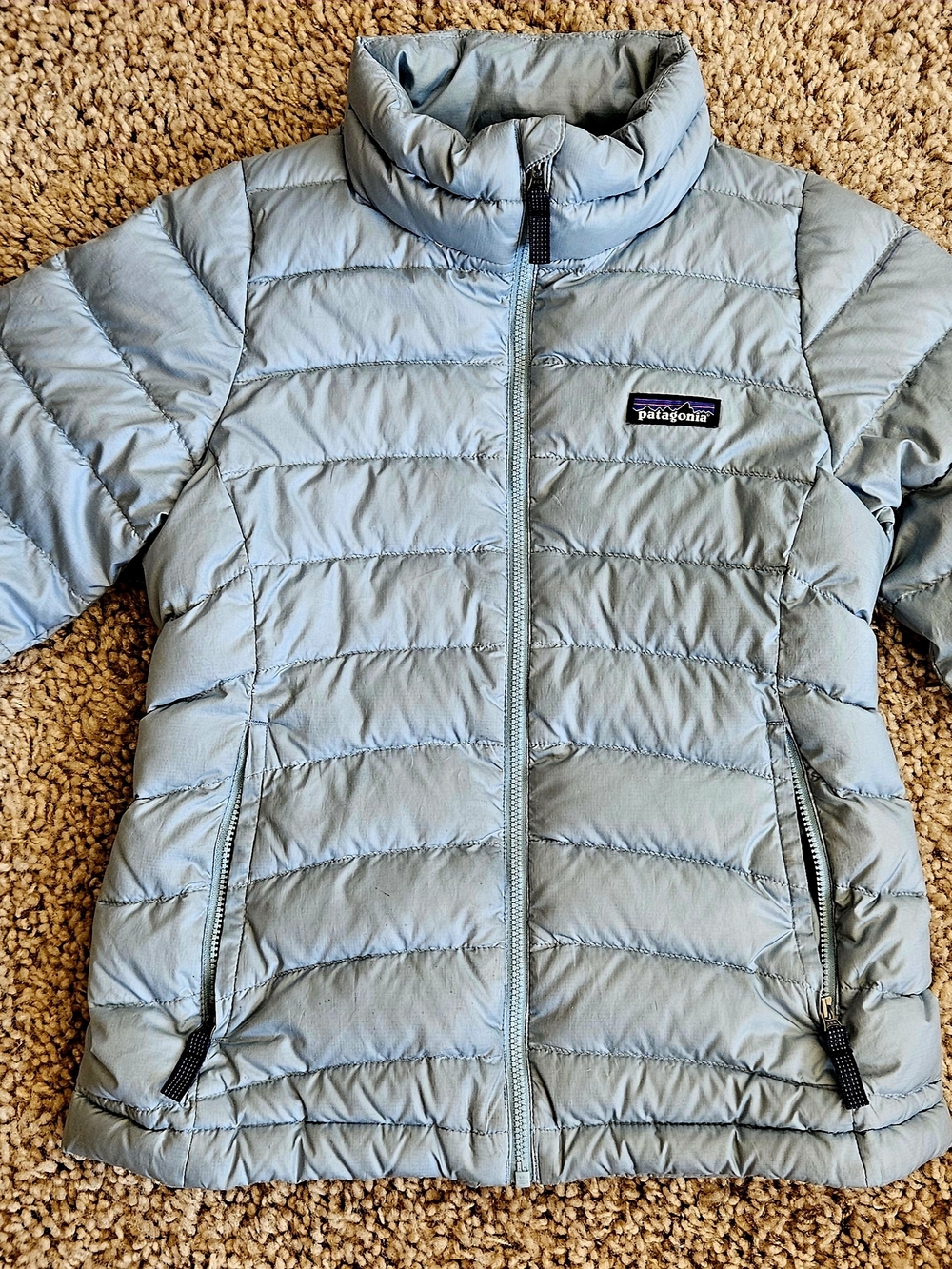 Patagonia Light Blue Puff Jacket